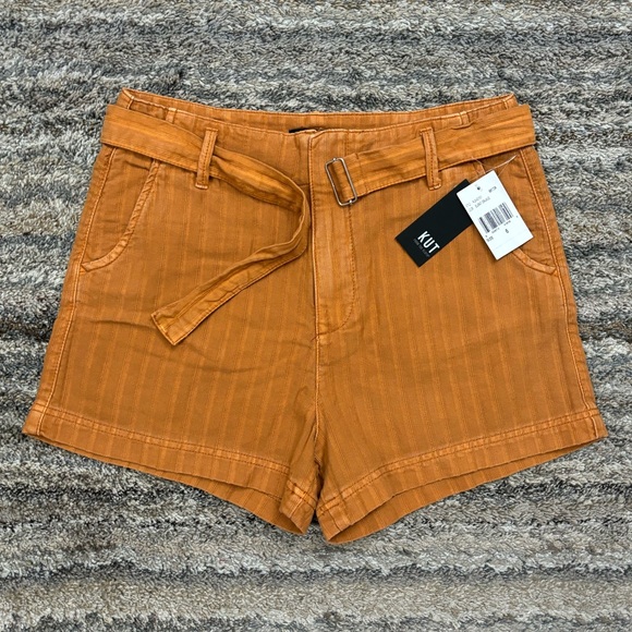 Kut from the Kloth High Waist Orange Shorts - Picture 1 of 13